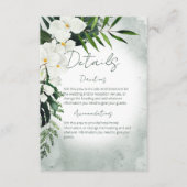 ボホ熱帯植物水彩詳細 エンクロージャーカード (正面)