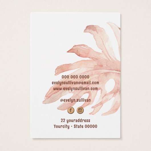 ボホ熱帯耳飾りカード (裏面)