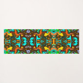 ボホ熱狂するカラフルおもしろい抽象芸術モダン ヨガマット (裏面(横))