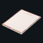 ボホ燃自然焼オレンジ色のフローラパーソナライズされた名 ノートパッド<br><div class="desc">Boho Burntオ自然レンジフローラ名パーソナライズされた文房具メモ帳</div>