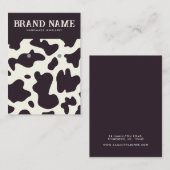 ボホ牛の模様イヤリング表示カード 名刺 (正面/裏面)