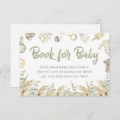 ボホ玩具熊ベビーシャワーブックベビーカード 招待状 (正面/裏面)