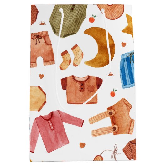 ボホ生まれたばかりの赤ちゃん服 ミディアムペーパーバッグ (正面)