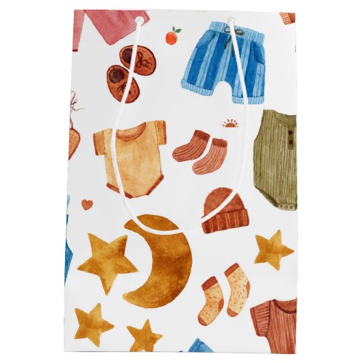 ボホ生まれたばかりの赤ちゃん服 ミディアムペーパーバッグ (裏面)