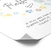 ボホ男の赤ちゃんシャワーおむつラッフルサイン ポスター (角)