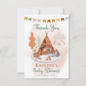 ボホ男の赤ちゃんテペ |おもちゃ赤ちゃんシャワー サンキューカード (正面)