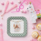 ボホ男の赤ちゃんテペ&トイベビシャワー紙P ペーパープレート (パーティー)