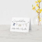 ボホ男の赤ちゃん服ベビーシャワーカード カード (黄色い花)