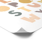 ボホ男女兼用アルファベット子供部屋 ポスター (角)