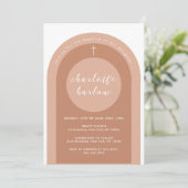 ボホ男女兼用アーチクロスガールバプテスマ 招待状 (スタンド正面)