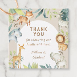 ボホ男女兼用サファリ赤ちゃんシャワー フェイバータグ