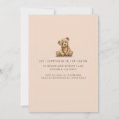 ボホ男女兼用ベビークリブベビーシャワー 招待状 (裏面)