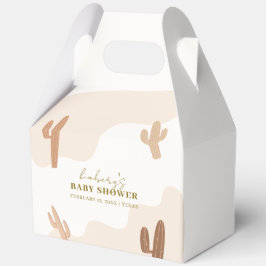 ボホ男女兼用モダンサボテン赤ちゃんシャワー フェイバーボックス