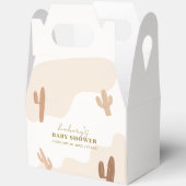 ボホ男女兼用モダンサボテン赤ちゃんシャワー フェイバーボックス (見開き)