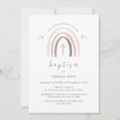 ボホ男女兼用レインボークロスバプテスマ 招待状 (正面)