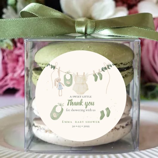 ボホ男女兼用ヴィンテージベビー素朴シャワー ラウンドシール