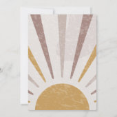 ボホ男女兼用ー動物の赤ちゃんシャワー 招待状 (裏面)