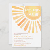 ボホ男女兼用ー日照り太陽の赤ちゃんシャワー 招待状 (正面)