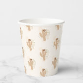 ボホ男女兼用砂漠サボテン赤ちゃんシャワー 紙コップ (正面)