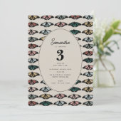 ボホ男女兼用蝶バースデーパーティー 招待状 (スタンド正面)