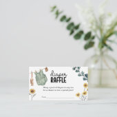ボホ男女兼用赤ちゃんシャワーおむつラッフル エンクロージャーカード (スタンド正面)