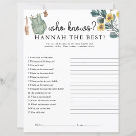 ボホ男女兼用赤ちゃんシャワーゲーム