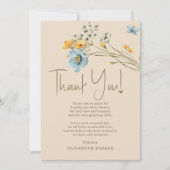 ボホ男女兼用赤ちゃんシャワーサンキューカード 招待状 (正面)