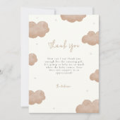 ボホ男女兼用雲星ベビーシャワー サンキューカード (正面)