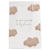 ボホ男女兼用雲星ベビーシャワー ミディアムペーパーバッグ (裏面)