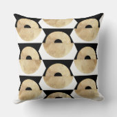 ボホ白黒金ゴールド幾何学模様 クッション (裏面)