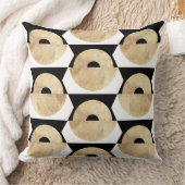 ボホ白黒金ゴールド幾何学模様 クッション (ブランケット)