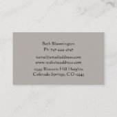 ボホ瞑想癒アーツビジネスカード 名刺 (裏面)