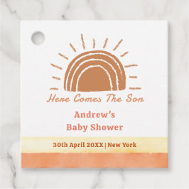 ボホ砂漠ここに息子の赤ちゃんシャワーが来る フェイバータグ