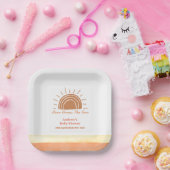 ボホ砂漠ここに息子の赤ちゃんシャワーが来る ペーパープレート (パーティー)