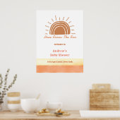 ボホ砂漠ここに来る息子の赤ちゃんシャワー歓迎 ポスター (キッチン)