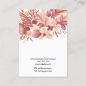 ボホ砂漠のフローラロゴジュエリーイヤリングネックレス 名刺 (裏面)