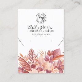 ボホ砂漠のフローラロゴジュエリーイヤリングネックレス 名刺