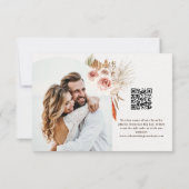 ボホ砂漠の乾燥した花の土色のアーチ サンキューカード (裏面)