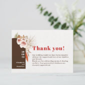 ボホ砂漠の乾燥した花の大地の色調 サンキューカード (スタンド正面)