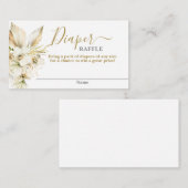 ボホ砂漠の赤ちゃんシャワー女の子おむつラッフルカード エンクロージャーカード (正面/裏面)