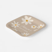 ボホ砂漠デイジーレトロ赤ちゃんカスタマイズシャワー ペーパープレート (傾斜あり)