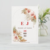 ボホ砂漠フローラアーストーンテラコッタ結婚ズ セーブザデート (スタンド正面)