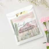 ボホ砂漠モダン自然サボテン赤ちゃんシャワー フェイバーバッグ (封をした状態)