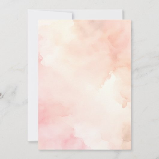 ボホ砂漠モダン自然サボテン赤ちゃんシャワー 招待状 (裏面)