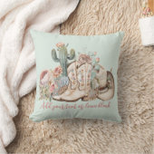 ボホ砂漠女性のカーボーイカウボーイブーツカウボーイハット クッション (ブランケット)