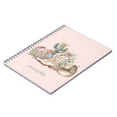 ボホ砂漠女性のカーボーイカウボーイブーツカウボーイハット ノートブック (左側)