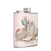 ボホ砂漠女性のカーボーイカウボーイブーツカウボーイハット フラスク (右)