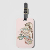 ボホ砂漠女性のカーボーイカウボーイブーツカウボーイハット ラゲッジタグ (正面縦)