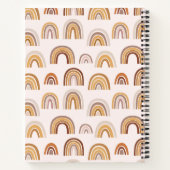 ボホ砂漠虹中和パーソナライズされた線 ノートブック (裏面)