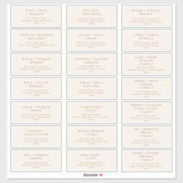 ボホ砂漠 |ベージュ結婚のゲスト住所 シール